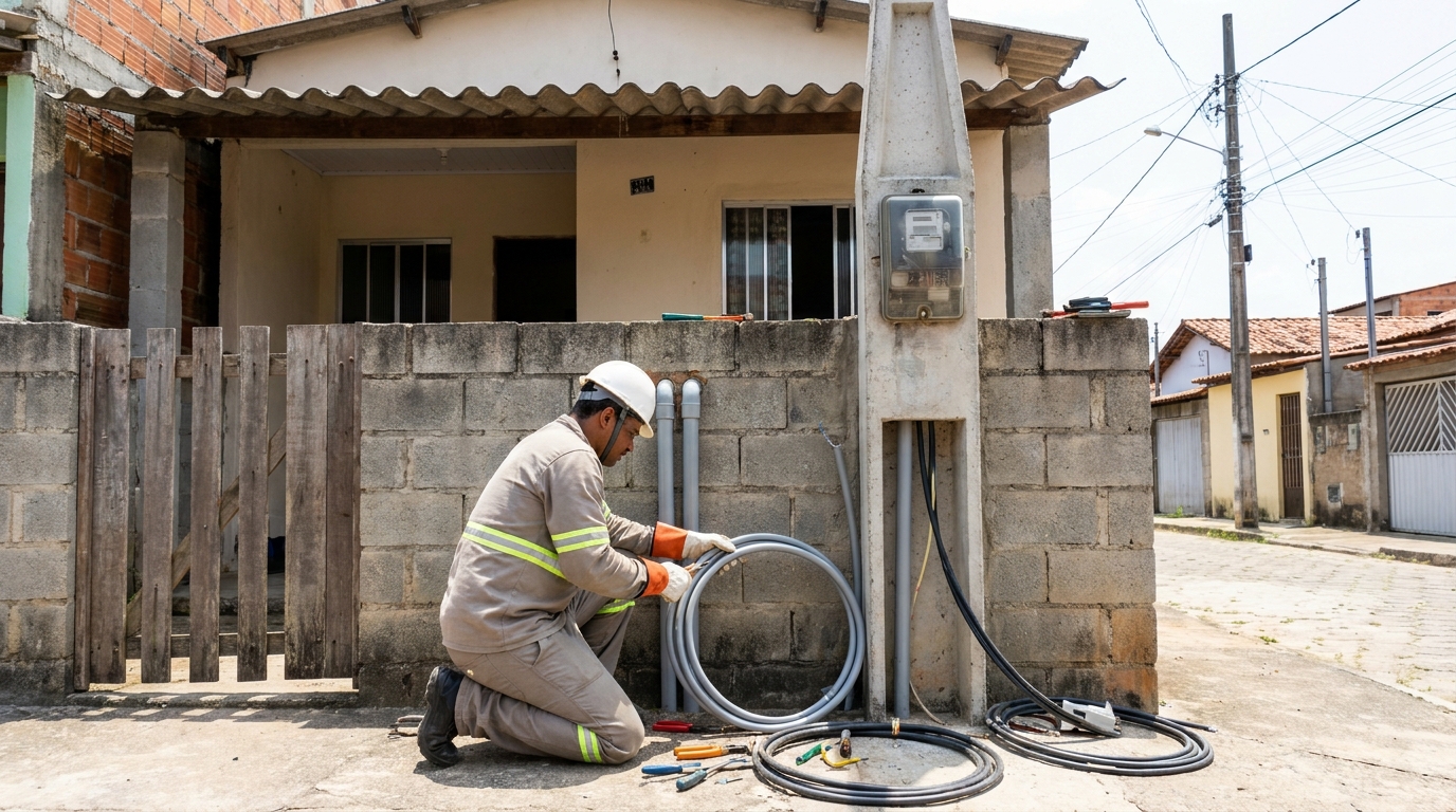 Instalação de Poste Padrão em Serra‑ES
